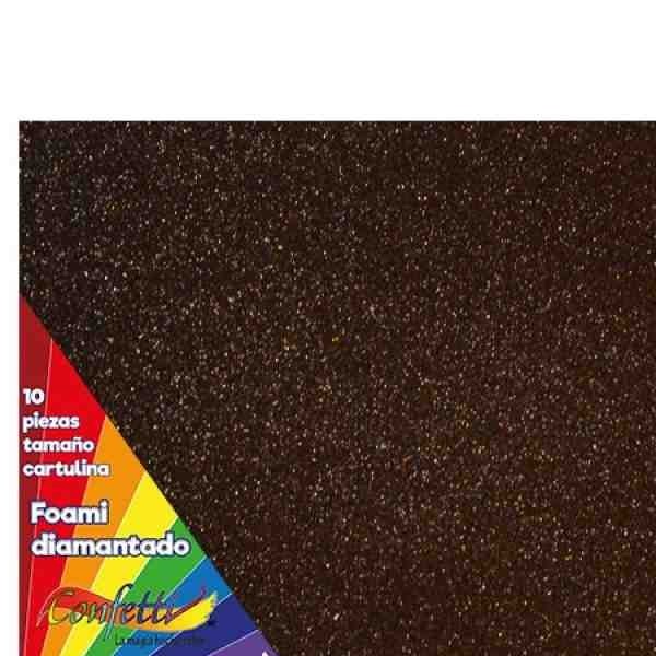 FOAMY DIAMANTADO 55X43CM. CAFE OBSCURO E.10 C.300